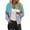 Light Blue-01, variant on Women's Casual Bomber Jacket - Zip Up with Pockets Spring Fall Outerwear, Gradient Color Design