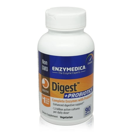 Enzymedica - Digest + Probiotics An Essential Digestive Enzyme Supplement with Probiotics 90 (Best Digestive Enzymes For Gas And Bloating)