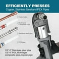 thumbnail image 5 of ZUPPER Pro Press Tool kit with 1/2" to 2" ProPress Jaws for Copper Viega, 2pcs 4AH Battery, Fast Charger & Carrying Case, 5 of 9