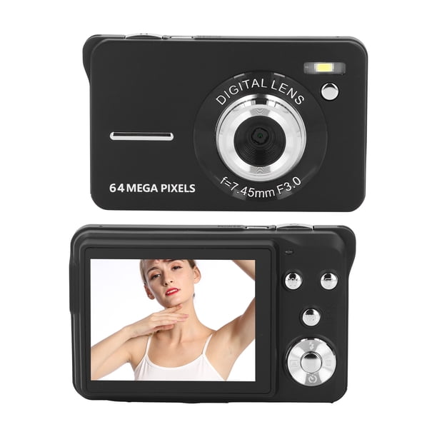 Cámarae Pequeña Compacta, 64MP Clarity Automatic Focus USB Cable 4K Grabación de video Fácil Utilizando Vlogging Pantalla digital digital Parajar para viajar