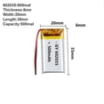 thumbnail image 1 of Long-lasting 3.7V Lipo Polymer Battery for Smart Bracelet LED Light, 1 of 1