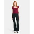 thumbnail image 5 of No Boundaries Ribbed Flare Pants, Women's XS-XXL, 5 of 5