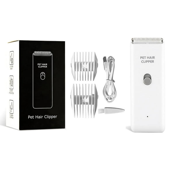 Cortapelos para perros Tileon, silenciosos, lavables por USB, recargables, blancos