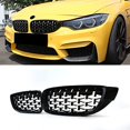 thumbnail image 1 of SNA Chrome Diamond F32 Kidney Grill for BMW 4 Series F32 F33 F36 (2014-2019) F82 F83 M4 F80 M3 (2015-2019) (ABS Front Grille, 2-pc Set)1, 1 of 1