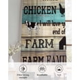 thumbnail image 6 of Retro Farm Animals Sheer Curtains 39 Inch Length 2 Panels Set for Living Room/Bedroom, Country Cow Pig Chicken Turquoise Wood Kitchen Curtains Grommet Curtains Window Treatments 27.5"x39"x2, 6 of 7