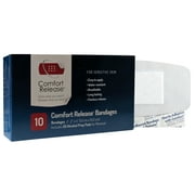 Comfort Release Sensitive Skin Pain-Free Removal 2" x 4" Bandages -Box of 10 (Pack of 2)