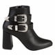 thumbnail image 2 of Botin Para Mujer CASTALIA 246-84 Negro Detalle Doble Hebilla, 2 of 3