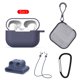 thumbnail image 2 of Juego de caja de almacenamiento de estuche a prueba de golpes con mosquetón 5 en 1 Reemplazo para Airpods Pro 3 Kit de cubierta de auriculares Bluetooth, azul seitruly EL2381-04B, 2 of 2