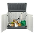 thumbnail image 3 of Zimtown 260 Gal Outdoor Storage Deck Box HDPE Plastic White for Patio,Garden,Backyard,Living Room,Swimming Pool, 3 of 10