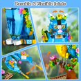 thumbnail image 3 of Juguete de construcción INSOON 3 en 1: flor, gato, loro, mariposa, 412 unidades, 3 of 9