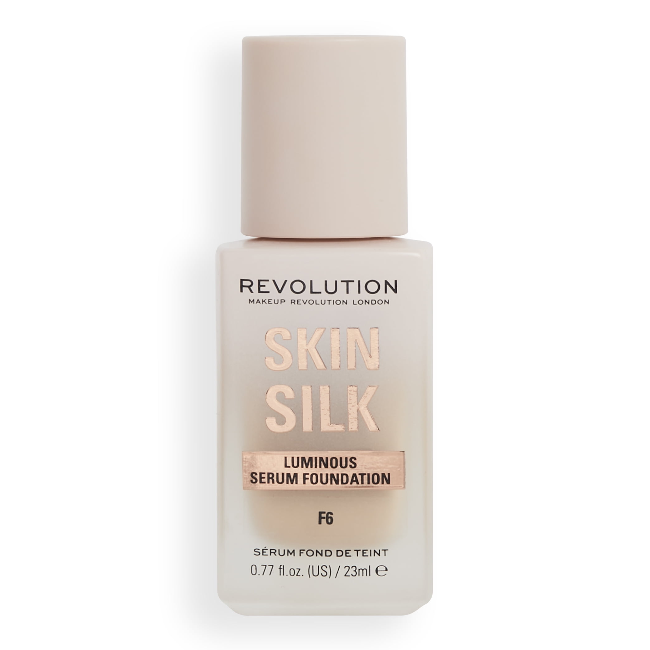 Revolution Skin Silk Serum Foundation Makeup, Medium Coverage, F6N, 0.77 fl oz