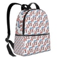 thumbnail image 2 of Lsque Donkey Pattern Backpack – School Travel Canvas Daypack with Ergonomic Padded Straps, Multiple Compartments & Leather Handle, 2 of 5