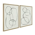 thumbnail image 2 of Kate and Laurel Sylvie 871 Modern Circles and 869 Going in Circles Framed Linen Textured Canvas Wall Art Set by Teju Reval of SnazzyHues, 2 Piece Set 28x38 Natural, Modern Abstract Art for Wall, 2 of 6