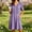 *Purple, variant on ClodeEU Women's V Neck Embroidered Short Sleeve Mini Dress,Casual Loose Dress with Pockets Beige,Women's Plus L