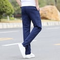 thumbnail image 5 of Men‘s Slim Fit Casual Pants Lightweight Classic Straight Trousers Summer Cotton Stretch Joggers Solid Khaki Pants Male, 5 of 6