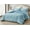 Chambray Blue, variant on Chezmoi Collection Vero Dusty Blue Comforter Set Queen Size 3-Piece Fluffy Soft Lightweight Bedding Honeycomb Geometric Stone-Washed Microfiber Comforter Set for All Season