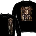 thumbnail image 2 of Hick Life Freedom, American Flag, Skull, Rifles T-Shirt by Erazor Bits, Black, 2 of 3