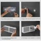 thumbnail image 4 of Soporte de esponja montado en la pared blanco, escurridor de esponja, soporte para caja de almacenamiento, bandeja de almacenamiento de platos para baño, ahorra espacio (Dou, 4 of 5