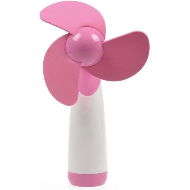 KAIYANG Mini ventilador de mano, ventilador de refrigeración portátil, ventilador eléctrico con aspas de espuma suave para exteriores (verde) rosa