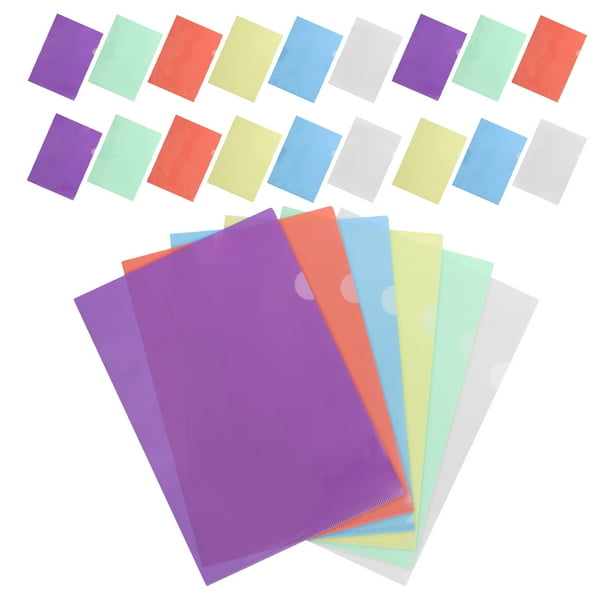 Carpeta transparente para documentos, 24 unidades, tamaño A4, bolsillos para proyectos, carpetas de plástico, fundas de polietileno, tamaño carta, protección para archivos, fundas de seguridad