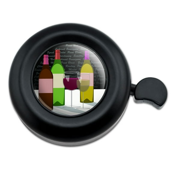 Wine Glasses and Bottles Merlot Shiraz Pinot Bicycle Handlebar Bike Bell