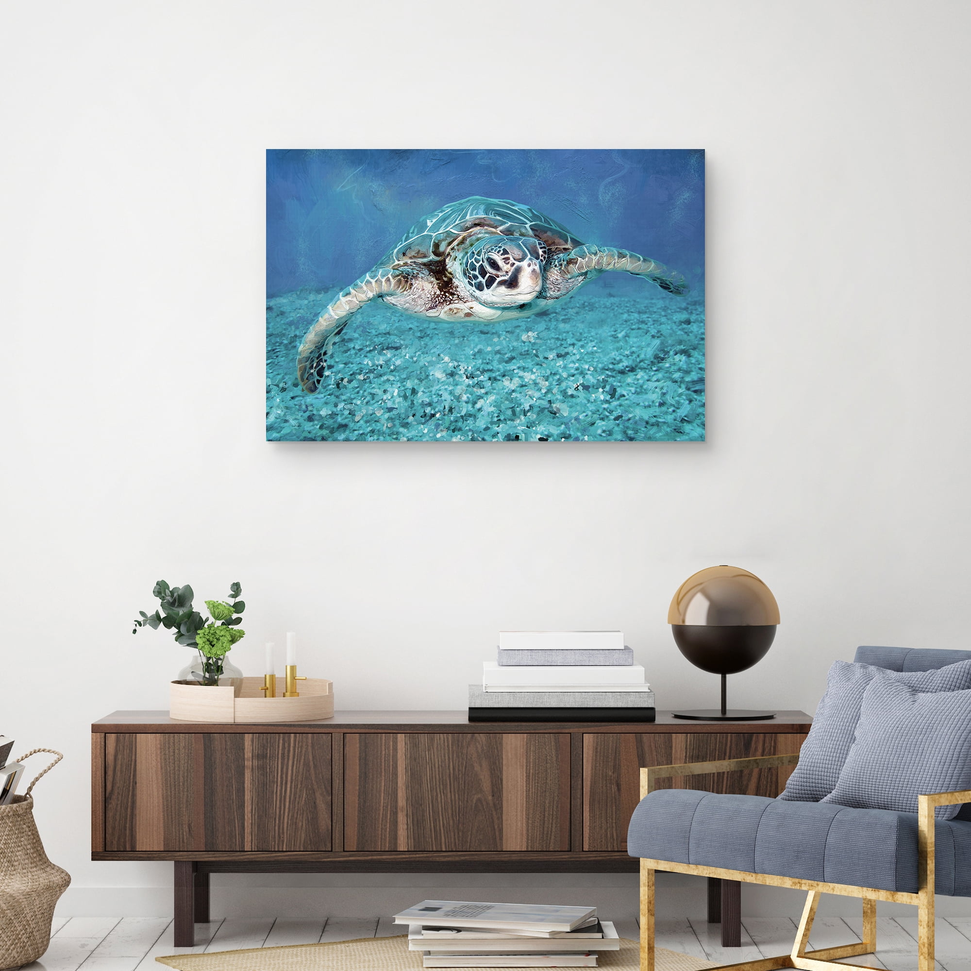 Sea Turtle by Studio Arts Canvas Art Print