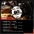thumbnail image 2 of A-Premium Wheel Hub and Bearing Assembly Compatible with Toyota Corolla 89-94 Chevrolet Geo 98-02 Geo Prizm 93-97 FWD Non-ABS Model Only Front Left or Right, 2 of 9