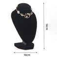 thumbnail image 2 of Black Velvet Necklace Bust Display Stands Pendant Chain , 3 Pieces, 16x10cm, 2 of 8