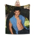 thumbnail image 6 of Taylor Lautner Fleece Blanket for Couch - Throw Blanket Lightweight Taylor Lautner Merch Super Soft Cozy Luxury Bed Blanket Microfiber and Throws for Sofa, 6 of 6