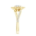 thumbnail image 3 of Certified Lab Grown Diamond Lotus Flower Engagement Ring - EF-VS Quality, 10K Yellow Gold, US 10.00, 3 of 8