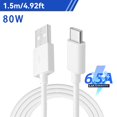 thumbnail image 1 of Realme Original Tipo C Cable Cables de teléfono 65w 80W 6.5A Carga súper rápida Super Dart Vooc Real Me 7 pro 8 8i 9pro 9i 6 X50 GT GT2 Tan Jianjun unisex, 1 of 2