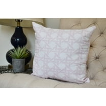 26 x 26 inch, Rattan Geometric Geometric Print Pillow, Pink