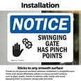 thumbnail image 3 of (2 Pack) Swinging Gate Has Pinch Points Sign, 3 of 7