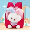 thumbnail image 2 of Weebloom Cute School Backpack For Toddler Boys Girls Corduroy Cartoon Backpack Cute Animal Bookbag Elementary Middle School Pink, 2 of 3