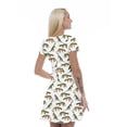 thumbnail image 2 of Women’s A Line Dinosaur Summer Dress, Retro Triangle Arrangement, Cross Wrap V Neck, 6 Sizes, by Ambesonne, 2 of 2