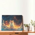 thumbnail image 4 of Naloa Starry Sky Constellation Cat Print Canvas Picture,Wall Pictures, Modern Decorative Poster,Art Prints for Bedroom, Toilet, 40 x 30 cm, Built-in Wooden Frame, 4 of 6
