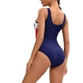 thumbnail image 7 of Women's Sleeveless One Piece Wetsuit Conservative Sexy Backless Color Matching Swimsuit with Removable Bra Pads for Swimming Vacation,Red,XL, 7 of 7
