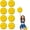 Mixed Gold, variant on 8 Pcs Cheerleading poms,pom poms Cheerleading with Finger Holes Metallic Foil Cheer Pom Pomsfor Dance, Matches, Team Spirit Sports (Mixed Blue)