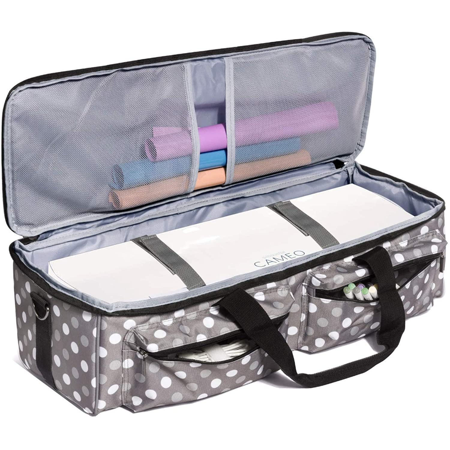 Cricut Maker and Silhouette Cameo 3 Air2 Compatible with Cricut Explore Air Carrying Case for Cutting Machine and Accessories Luxja Bag for Silhouette Cameo 3 Patent Pending Gray 