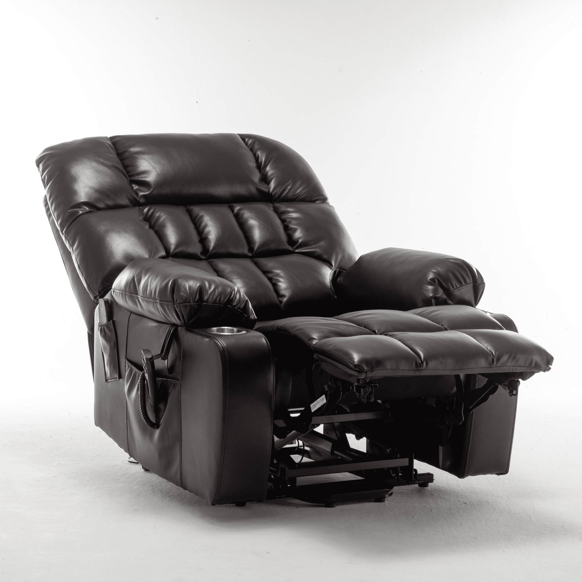 JUUXO Oversized Lay Flat Lift Recliner Chair with Cup Holders, Extra Large Power Lift Chair for Elderly with Heat & Massage, Big Tall 400 lbs