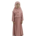 thumbnail image 2 of EnJoCho Little Girls Prayer Clothes Musli𝗆 Abaya Dress Hijab Long Sleeve Kaftan Modest 𝖨slamic 𝖣ubai Jilbab Robe Gown 𝖨slamic Wear Eid Prayer Garment, 2 of 5