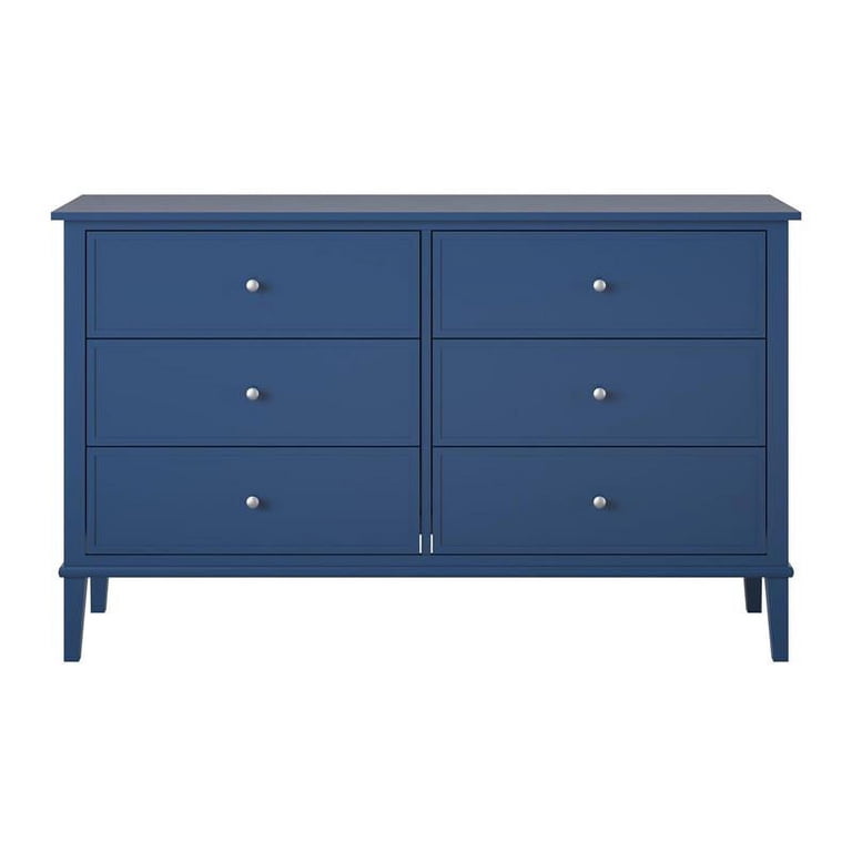 amazon blue dresser RWYHG Farmhouse 6 Drawer Set of 2, Chest of Drawers for Bedroom, 43.5" Tall Dresser with Roman Column, Rustic Wood Storage Dressers Organizer for Living Room, Hallway, Closet Pair this dresser for bedroom with your Max Blue Velvet Dresser