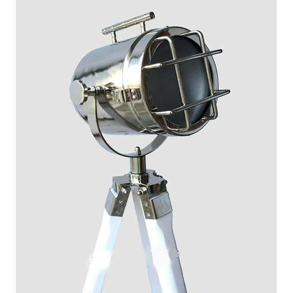 Beautiful Nautical Floor Lamp Spot Light With White Wooden Tripod Home Decor