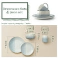 DOWAN Alfresco Collection Ceramic Dinnerware Set,4Piece Stoneware Set