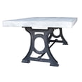 thumbnail image 5 of Muan Rustic Grey Wash Recycled Mango Wood Coffee Table with Ironwork Base, 5 of 5