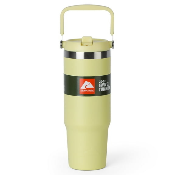 Ozark Trail 30 oz Insulated Stainless Steel Tumbler with Swivel Handle,Yellow