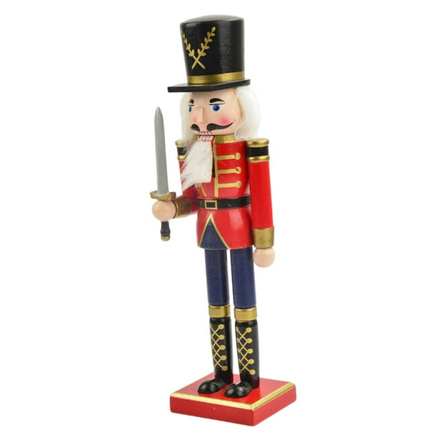 Miniaturas Cascanueces Figuras Artesanales Figuras de decoración de Navidad Coleccionables Cascanueces Muñeca Cascanueces para vacaciones Navidad Gloria Figurita de Cascanueces