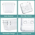 thumbnail image 3 of 44 Pcs Clear Plastic Drawer Organizer Set, 4 Sizes Desk Drawer Divider Organizers and Storage Bins for Makeup, Jewelry, Gadgets for Kitchen, Bedroom, Bathroom, Office, 3 of 7