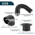 thumbnail image 4 of Unique Bargains Kit de Conduit de Chauffage de Voiture Camion RV Bus Van Bateau avec 3 Pinces 60mm ID 100cm Max l, 4 of 6