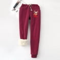 thumbnail image 2 of Women's Warm Sherpa Lined Sweatpants Jogger Fleece Pants Drawstring Elastic Waist Christmas Pants with Pocket Plus Size, 2 of 6